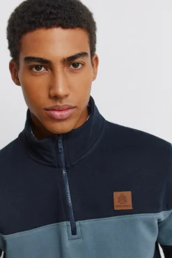 Sweat-shirt col camionneur color block
