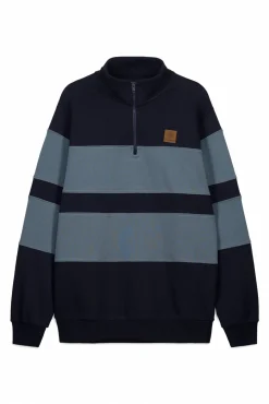 Sweat-shirt col camionneur color block