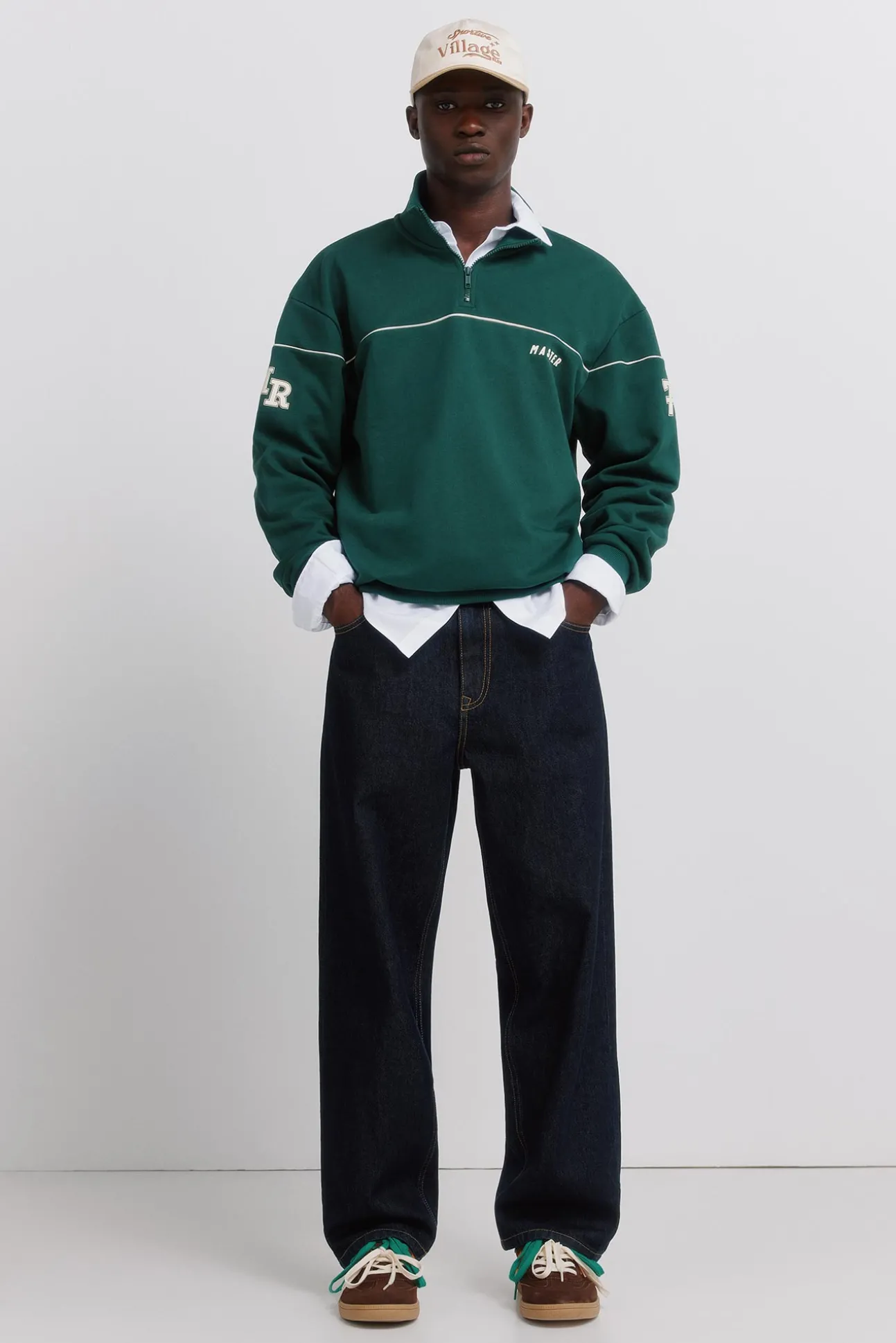 Sweat-shirt passepoilé 78
