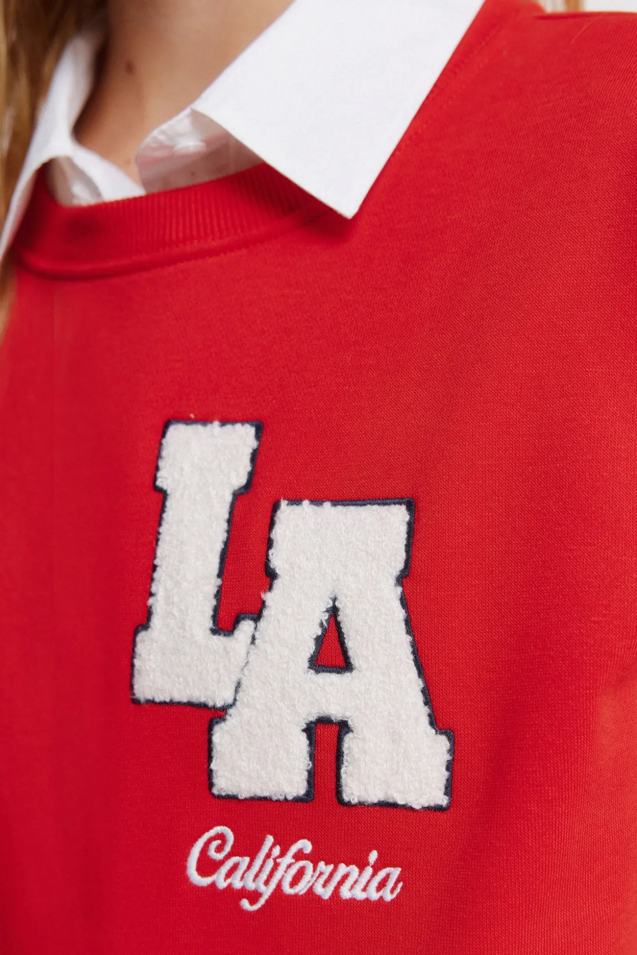 Sweat-shirt "L.A" rouge
