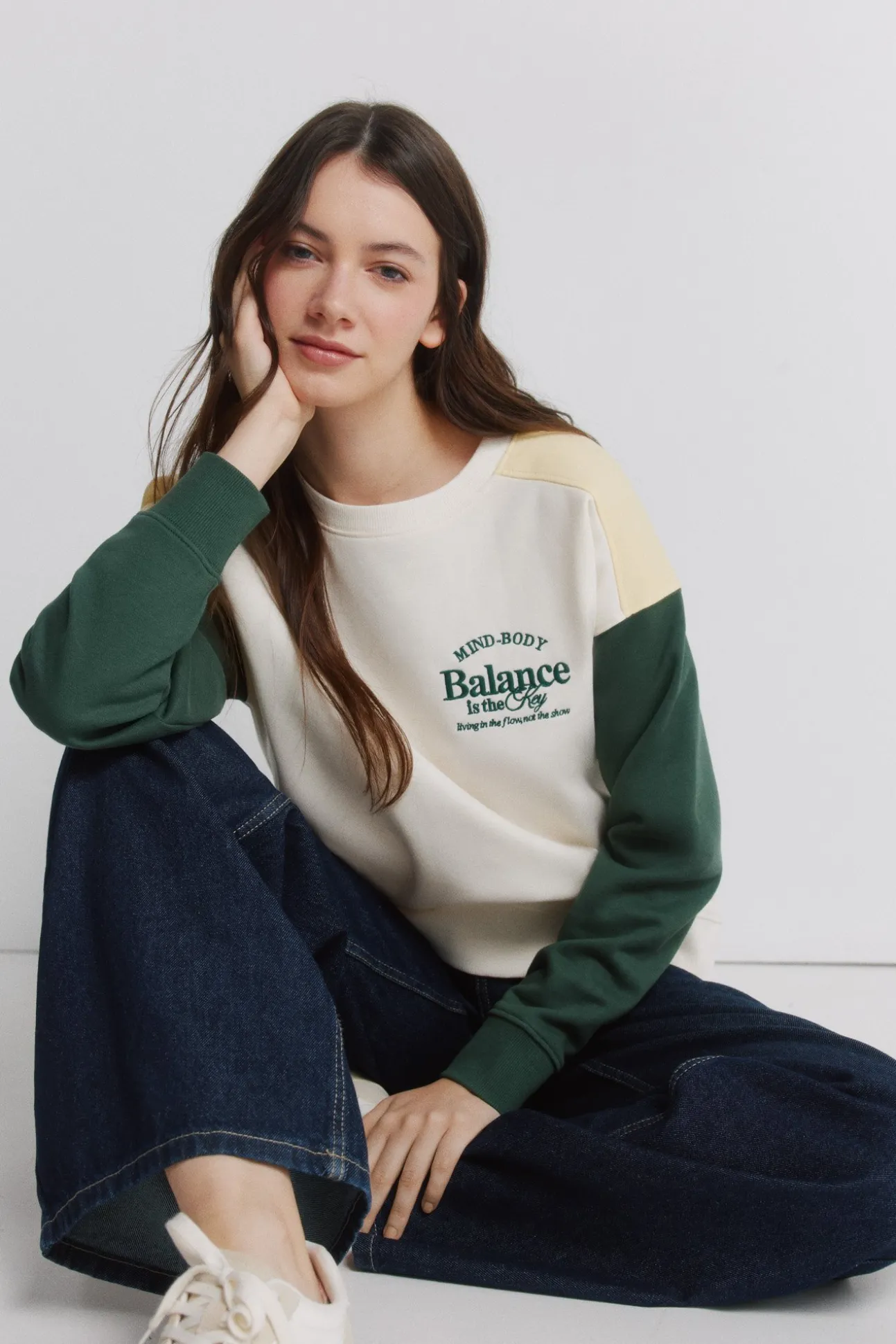 Sweat-shirt tricolore