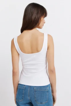 T-shirt à bretelles double tissu