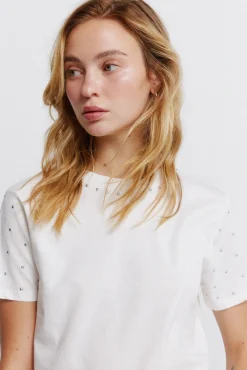 T-shirt &agrave; clous manches courtes