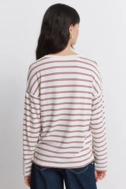 T-shirt &agrave; double rayure