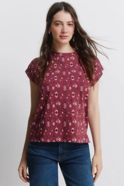T-shirt à imprimé ethnique