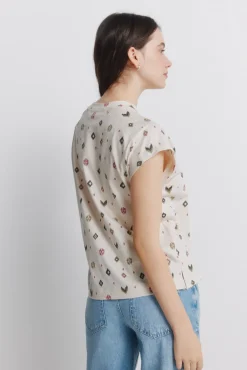 T-shirt &agrave; imprim&eacute; ethnique