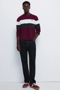 T-shirt &agrave; manche longues en piqu&eacute; d&eacute;coup&eacute;