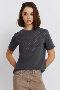 T-shirt à manches courtes à clous