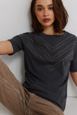 T-shirt à manches courtes à clous