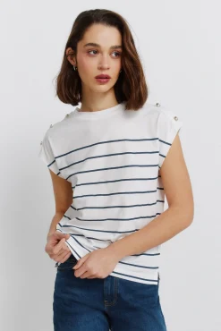 T-shirt à manches courtes à boutons