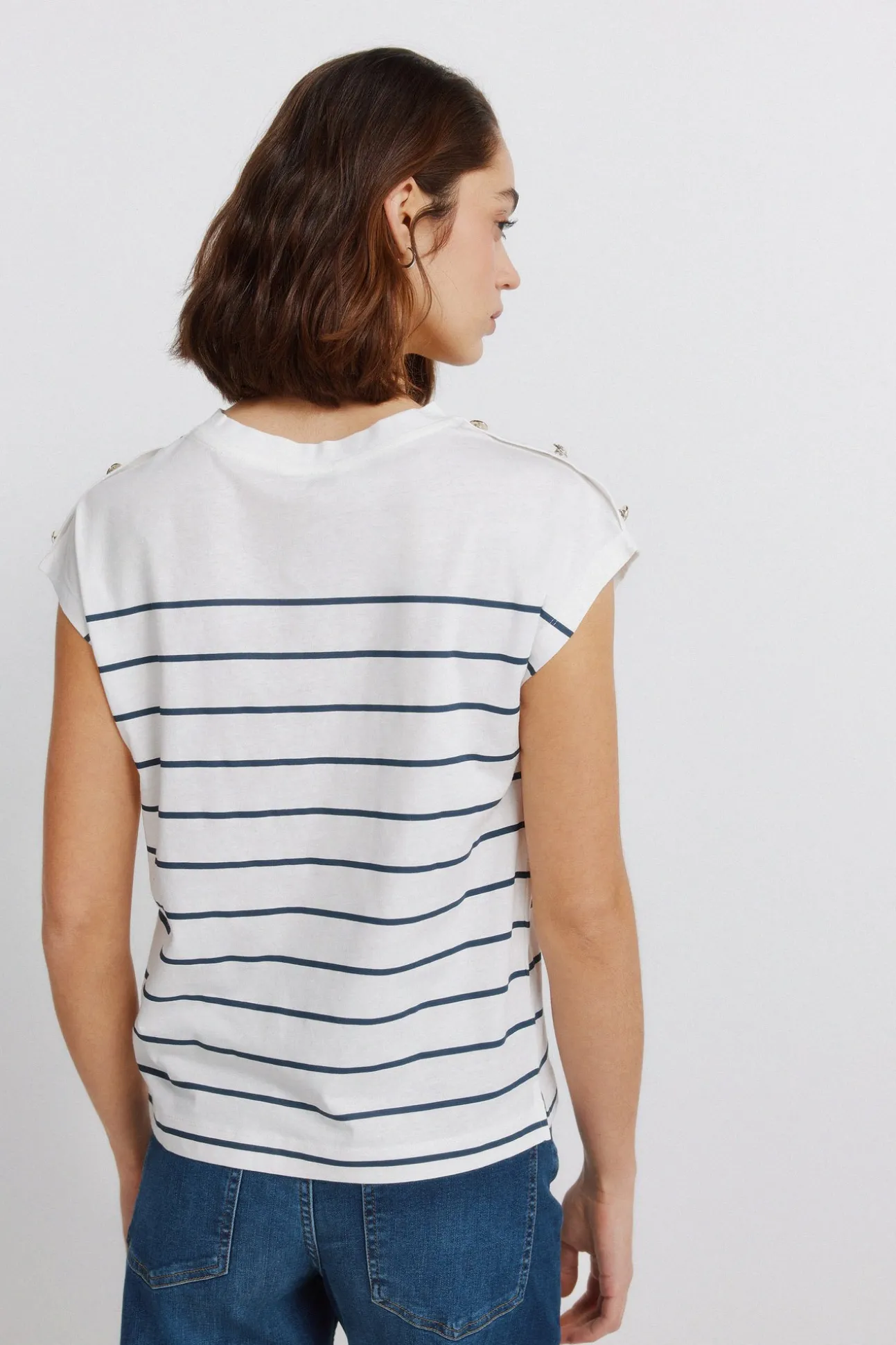 T-shirt à manches courtes à boutons