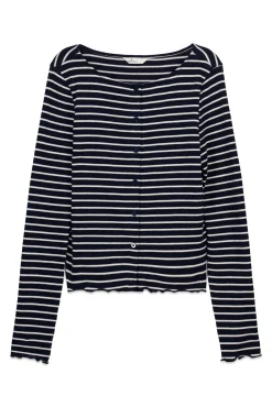 T-shirt à rayures avec boutons