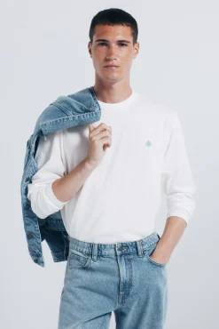 T-shirt basique à manche longues avec une finition douce