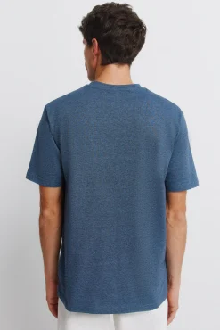 T-shirt basique &agrave; micro-rayures