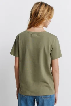 T-shirt basique en coton col en V