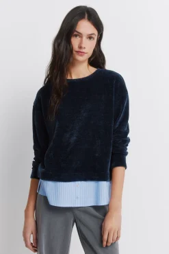T-shirt chenille bi-matière
