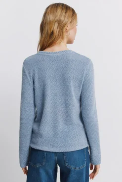 T-shirt chenille col fantaisie