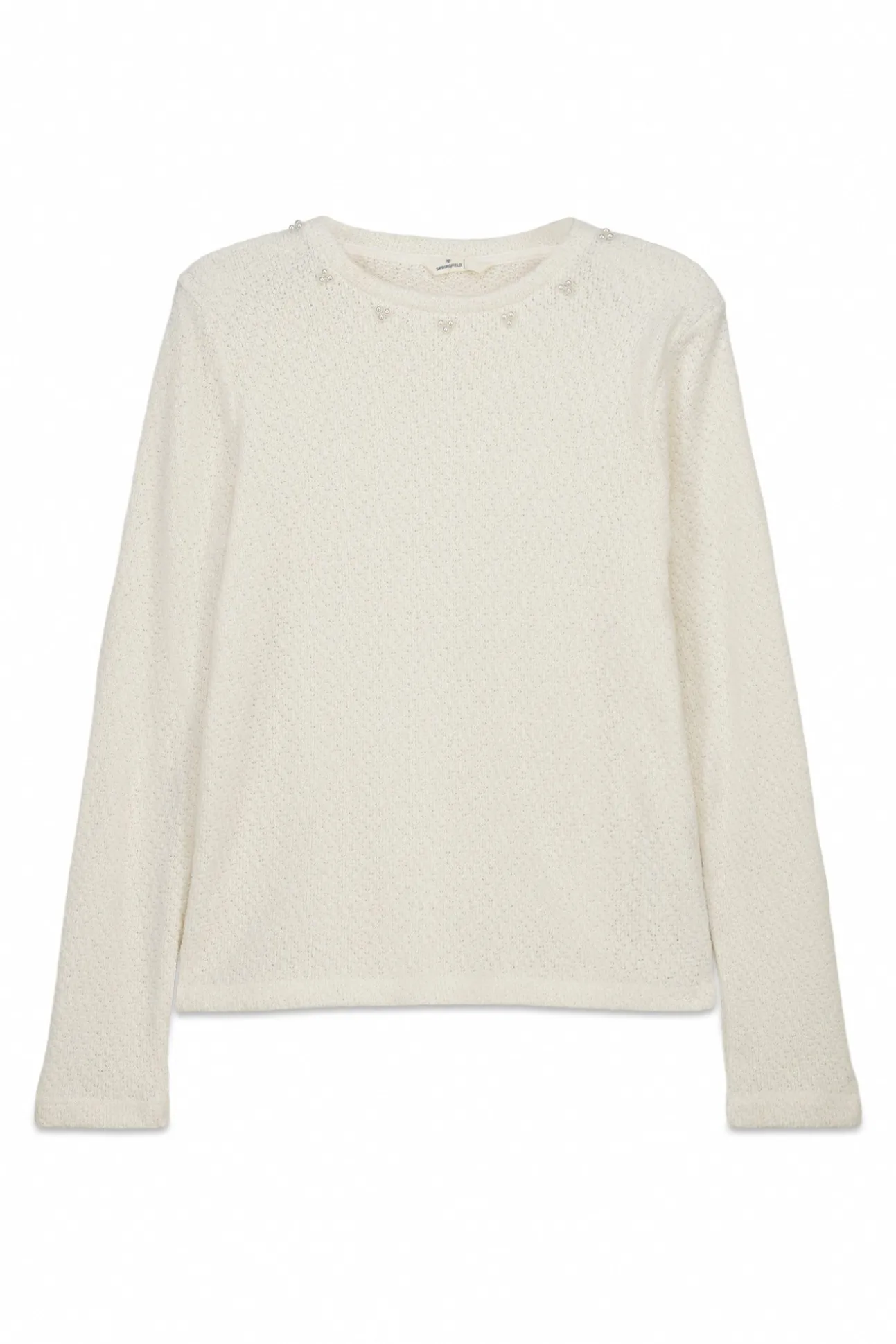T-shirt chenille col fantaisie