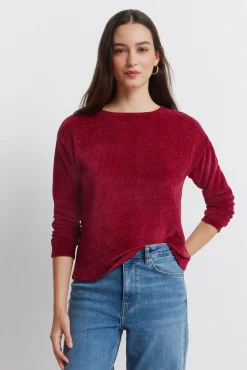 T-shirt clouté en chenille