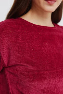 T-shirt clouté en chenille
