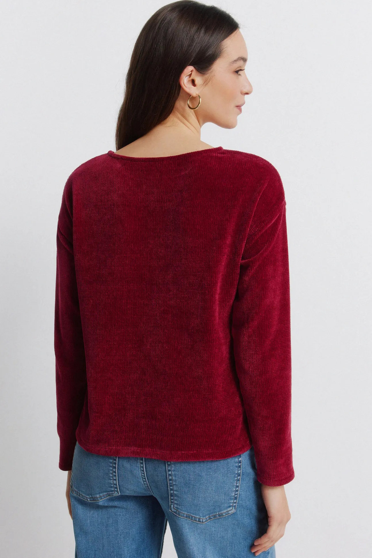 T-shirt clouté en chenille