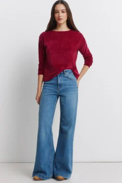 T-shirt clouté en chenille