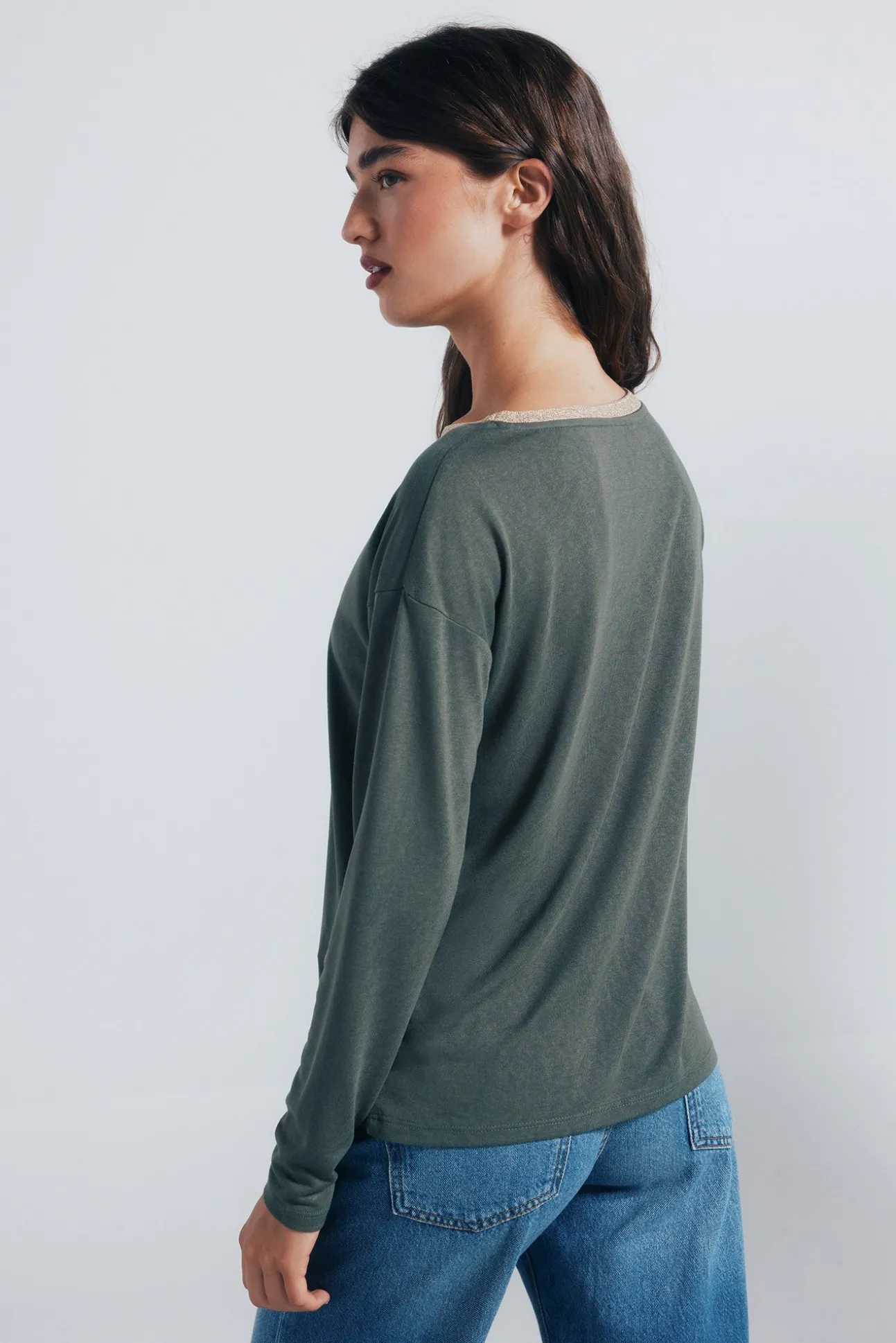 T-shirt col lurex