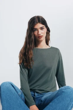 T-shirt col lurex