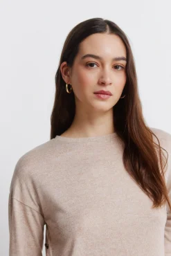 T-shirt combin&eacute;e avec boutons lat&eacute;raux