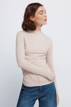 T-shirt doux au toucher col Perkins