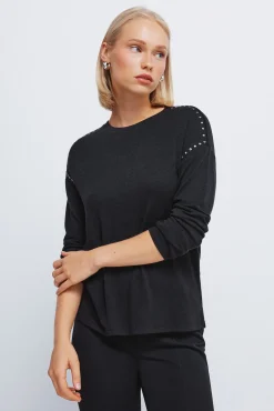 T-shirt en maille d&eacute;coup&eacute;e en maille