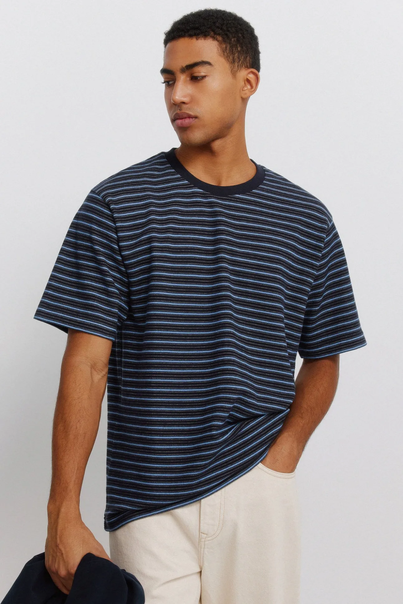 T-shirt en piqué à rayures