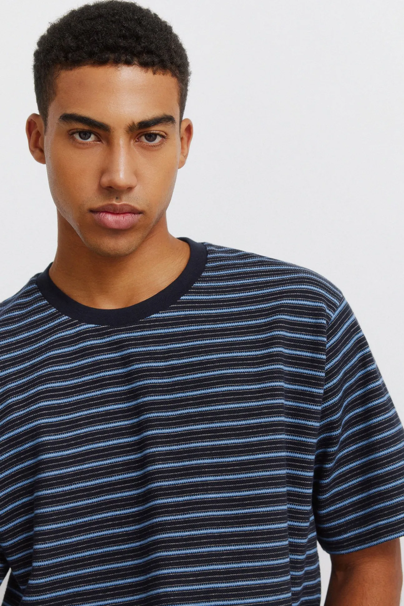 T-shirt en piqué à rayures