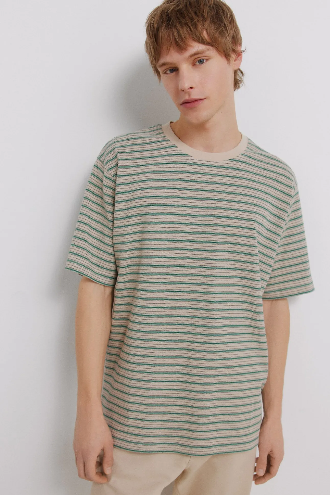 T-shirt en piqué à rayures