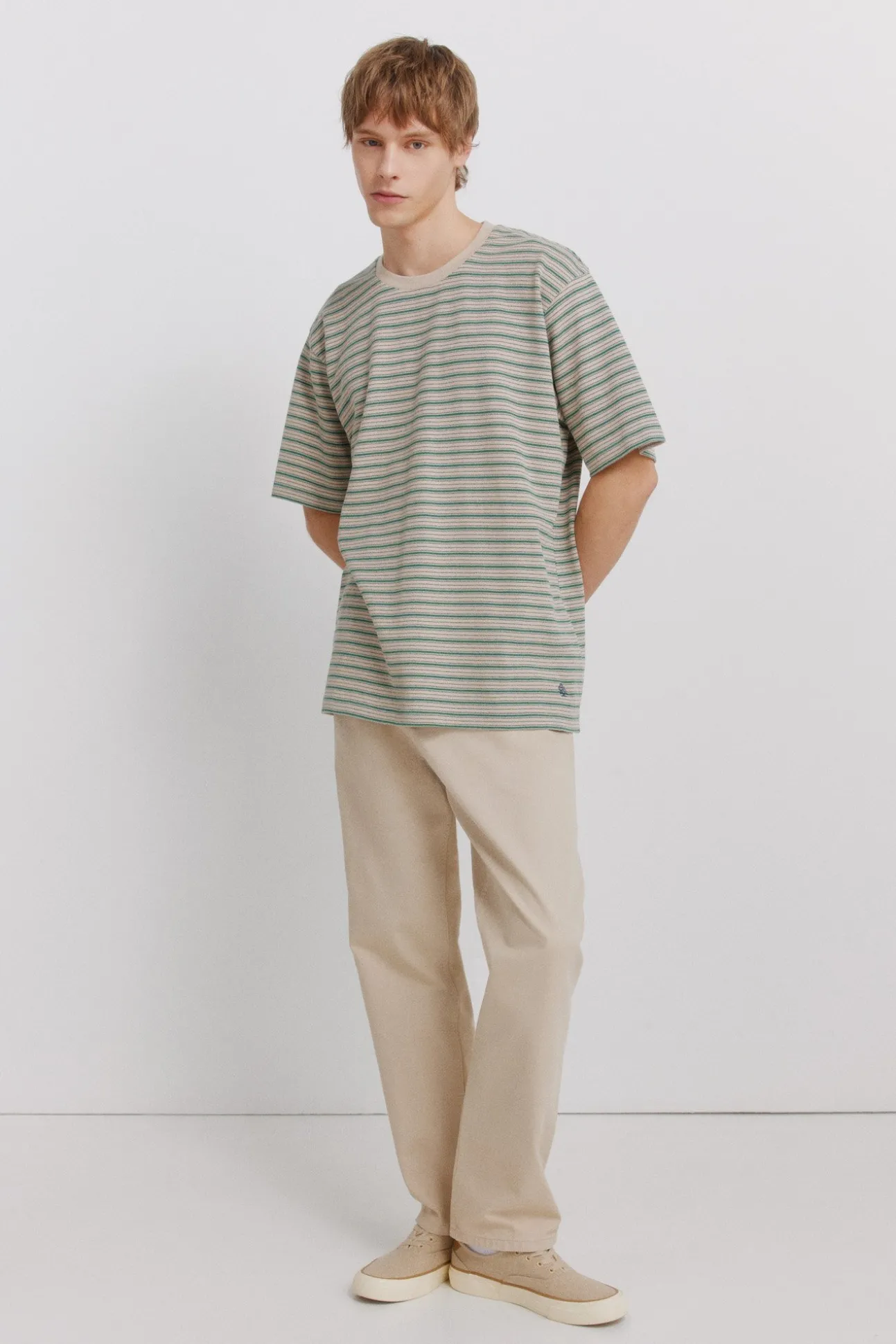 T-shirt en piqué à rayures