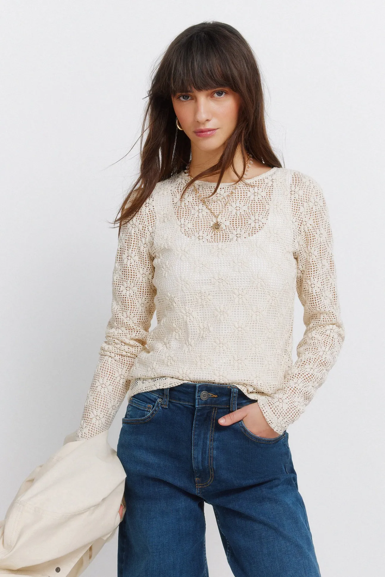 T-shirt manches longues en maille