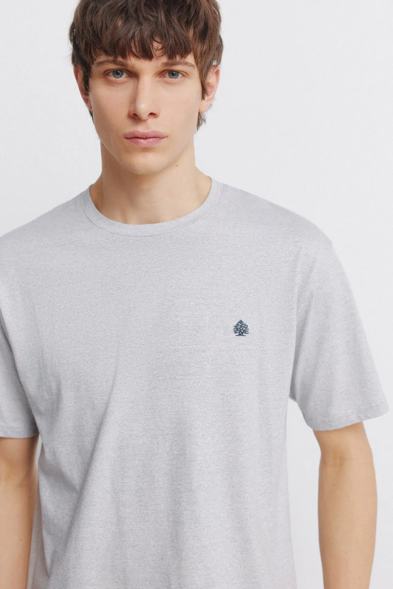 T-shirt micro rayure