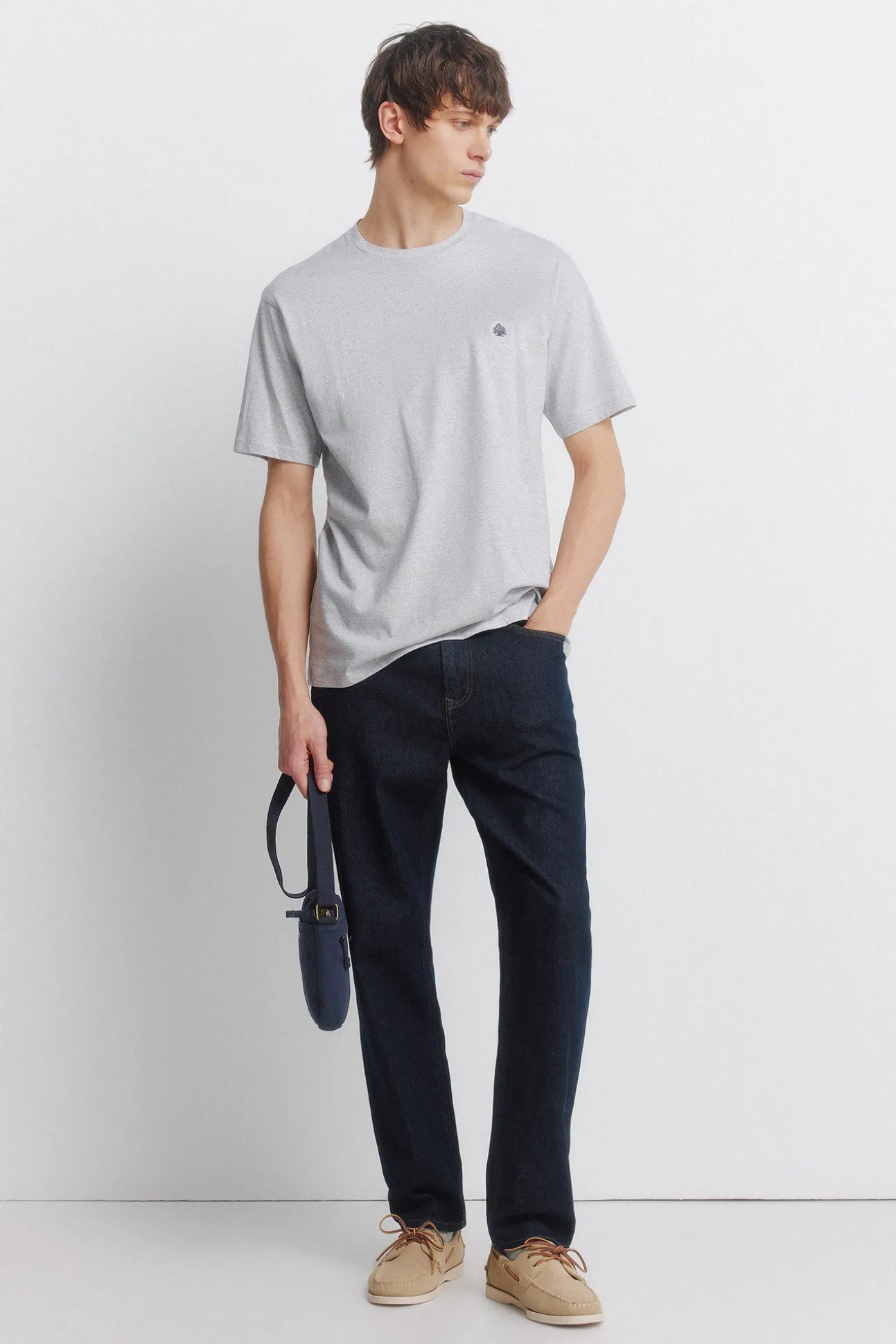 T-shirt micro rayure