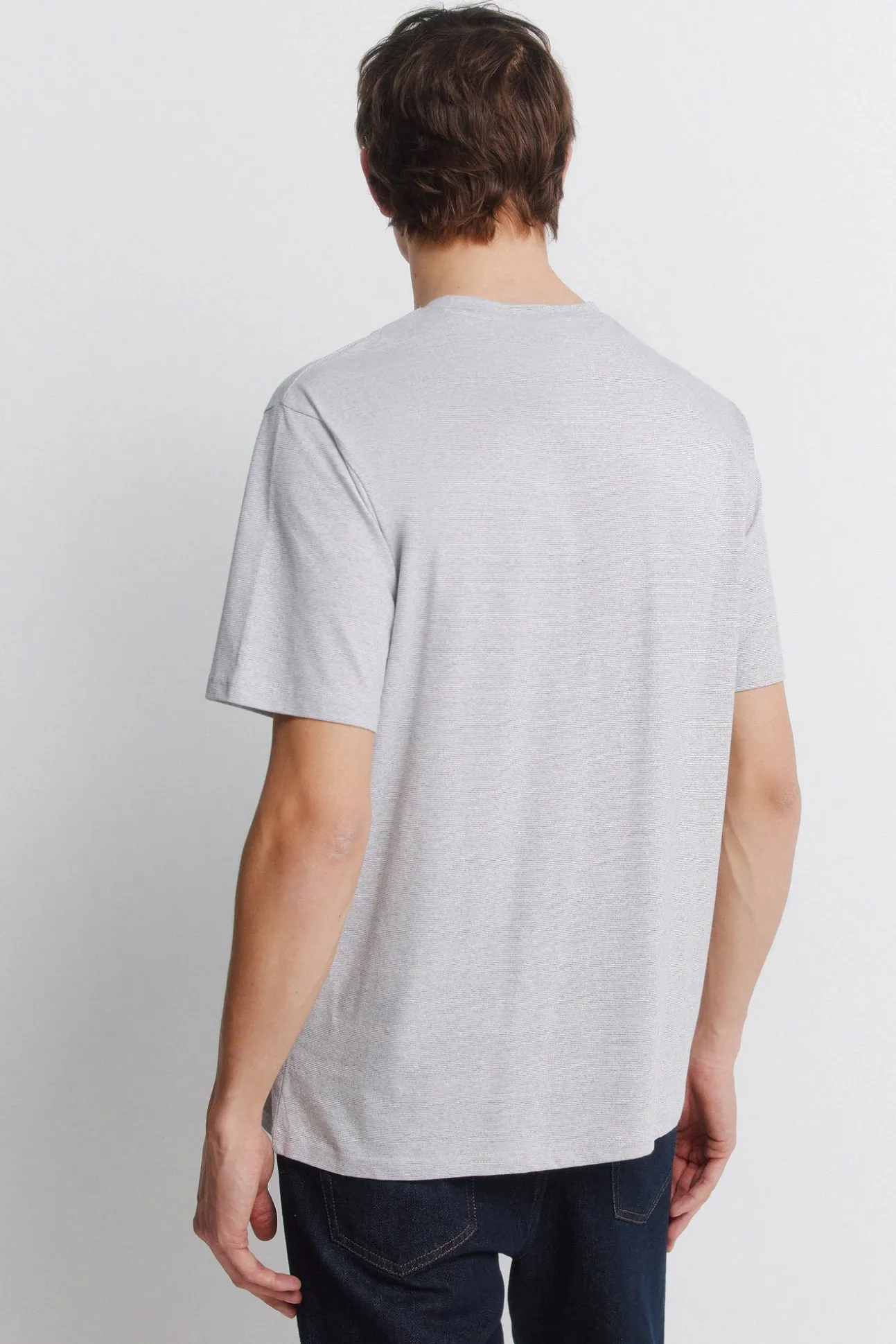 T-shirt micro rayure
