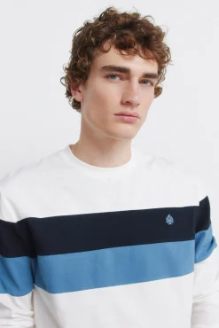 T-shirt piqu&eacute; &agrave; manches longues avec d&eacute;coupes