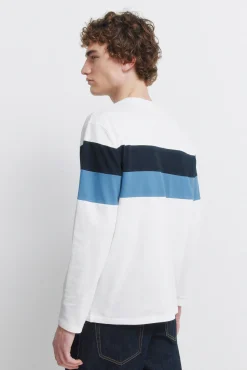 T-shirt piqué à manches longues avec découpes