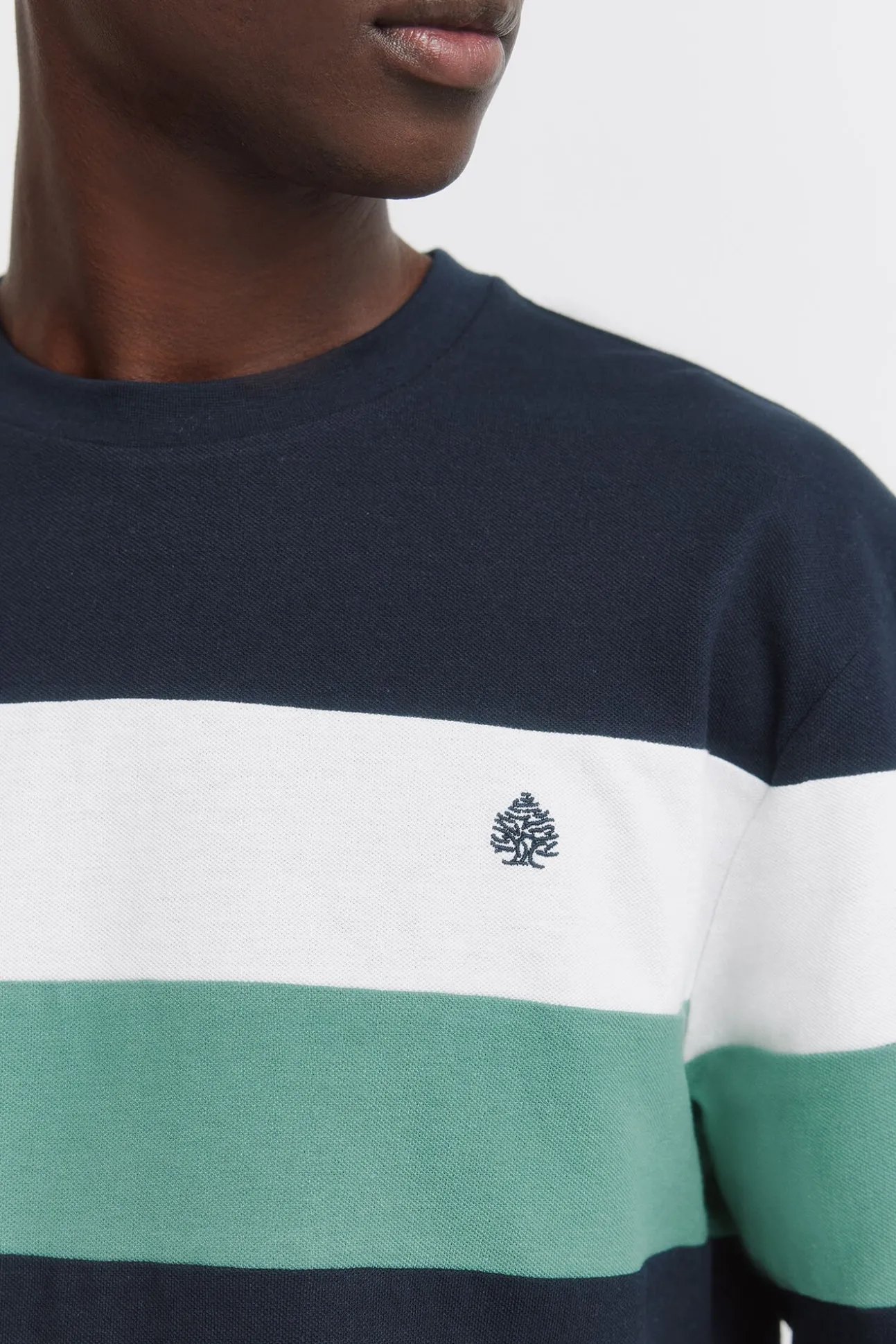 T-shirt piqué à manches longues avec découpes