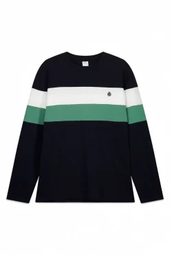 T-shirt piqué à manches longues avec découpes