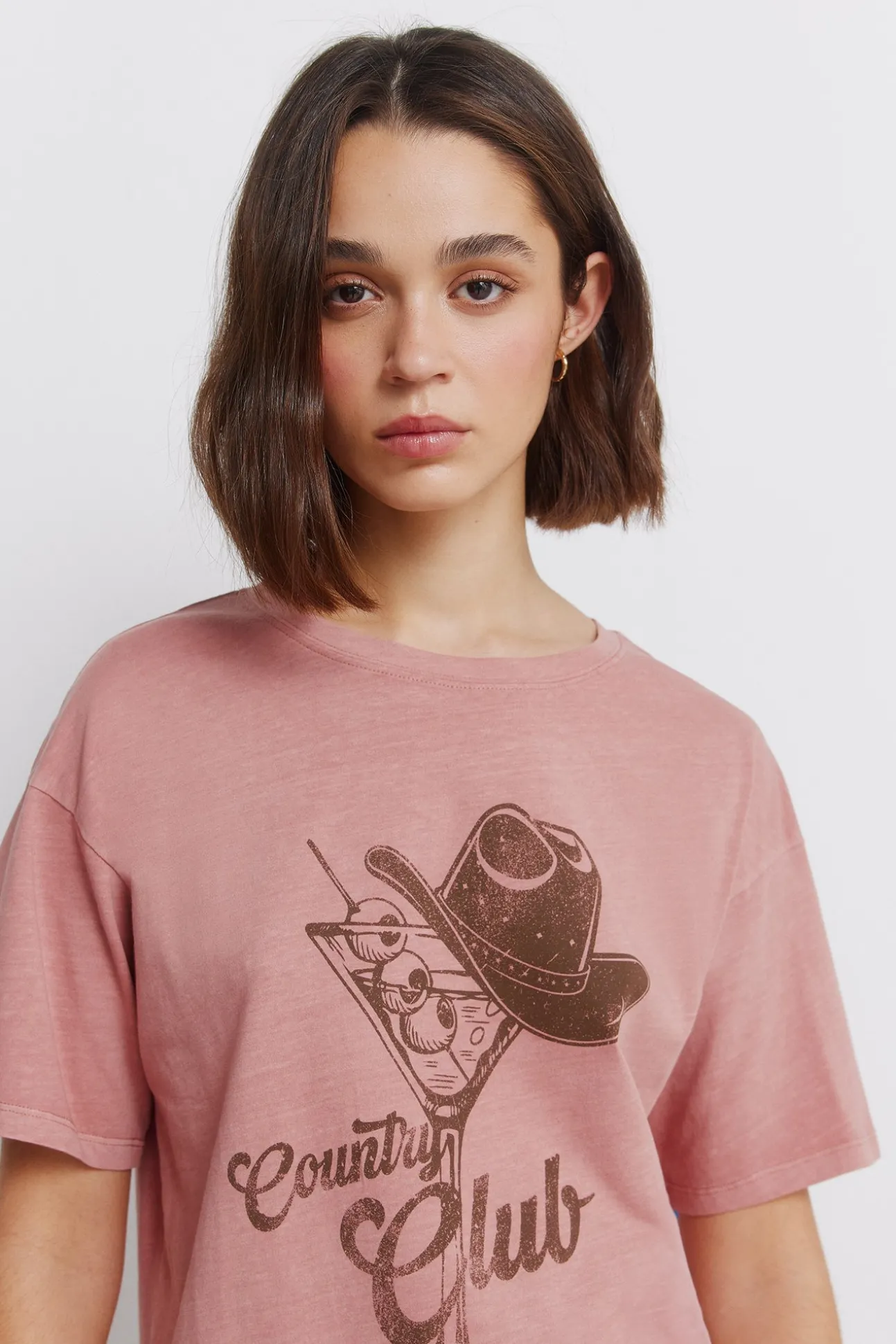 T-shirt "country club" en coton
