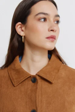 Veste en daim avec poches