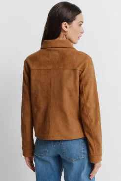 Veste en daim avec poches
