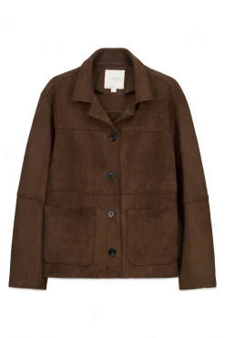 Veste simili daim poches